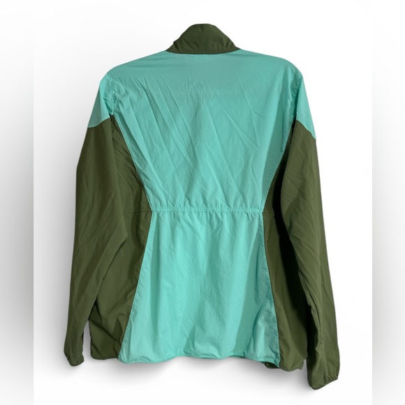 L.L. Bean Aqua and Olive Pullover Jacket - Picture 3 of 7
